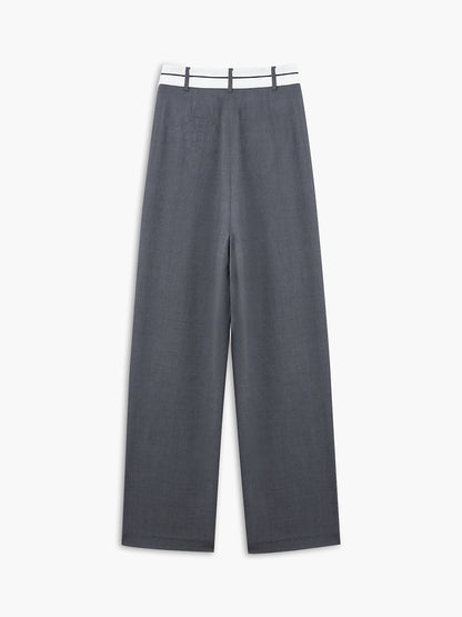 Isabella – Vrouwenbroek met Asymmetrische Tailleband en Wijde Pasvorm