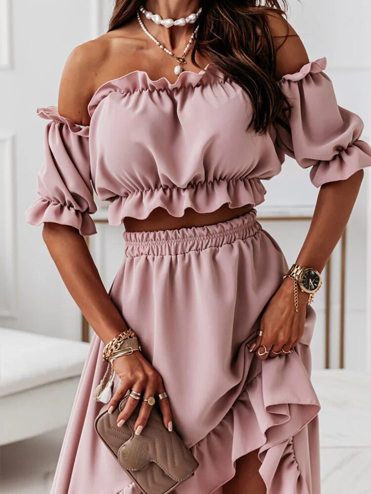 Camila – Stijlvolle Off-Shoulder Dames Set