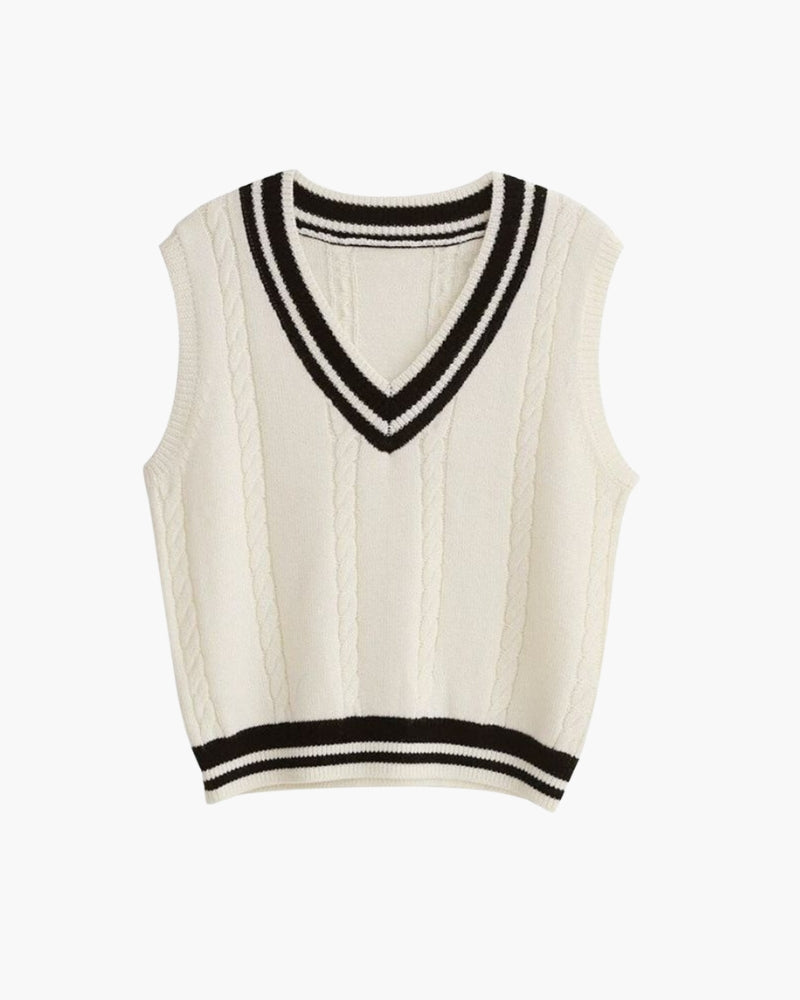 Sofia – Comfortabele Gebreide Dames Sweater Vest