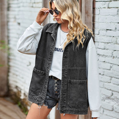 Elena – Vintage Style Women's Denim Vest