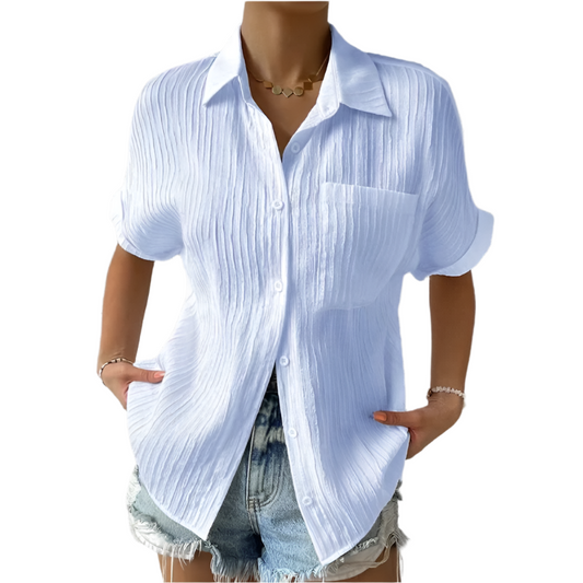 Lucia – Lichte Dames V-Hals Blouse