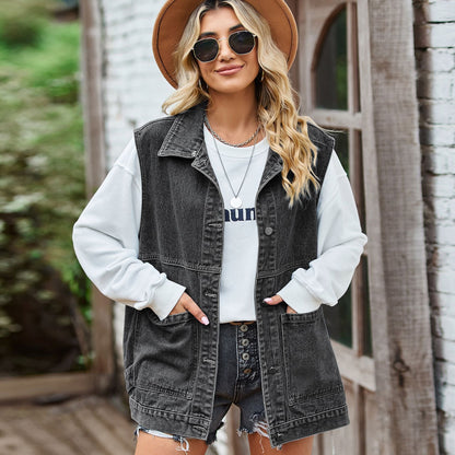 Elena – Vintage Style Women's Denim Vest
