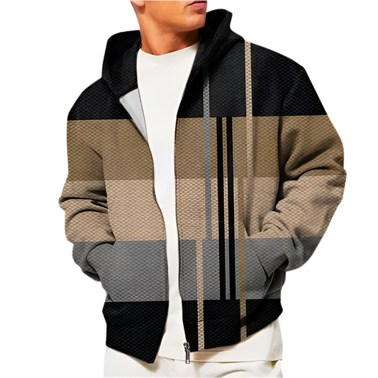 Lorenzo – Gedrukte Heren Hoodie Cardigan