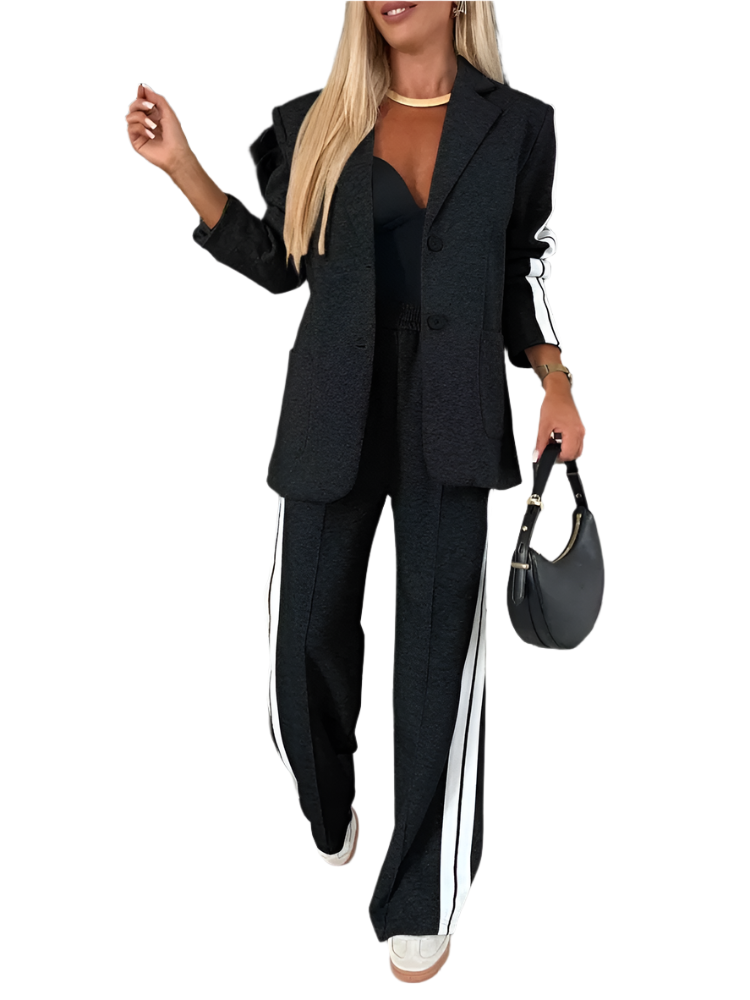 Giulia – Stijlvolle Dames Tweedelige Blouse en Wijde Broek Set