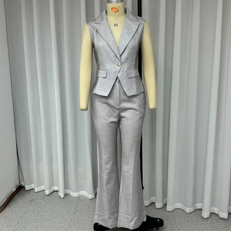 Elena – Mouwloze Zomerse Dames Kantoor Outfit