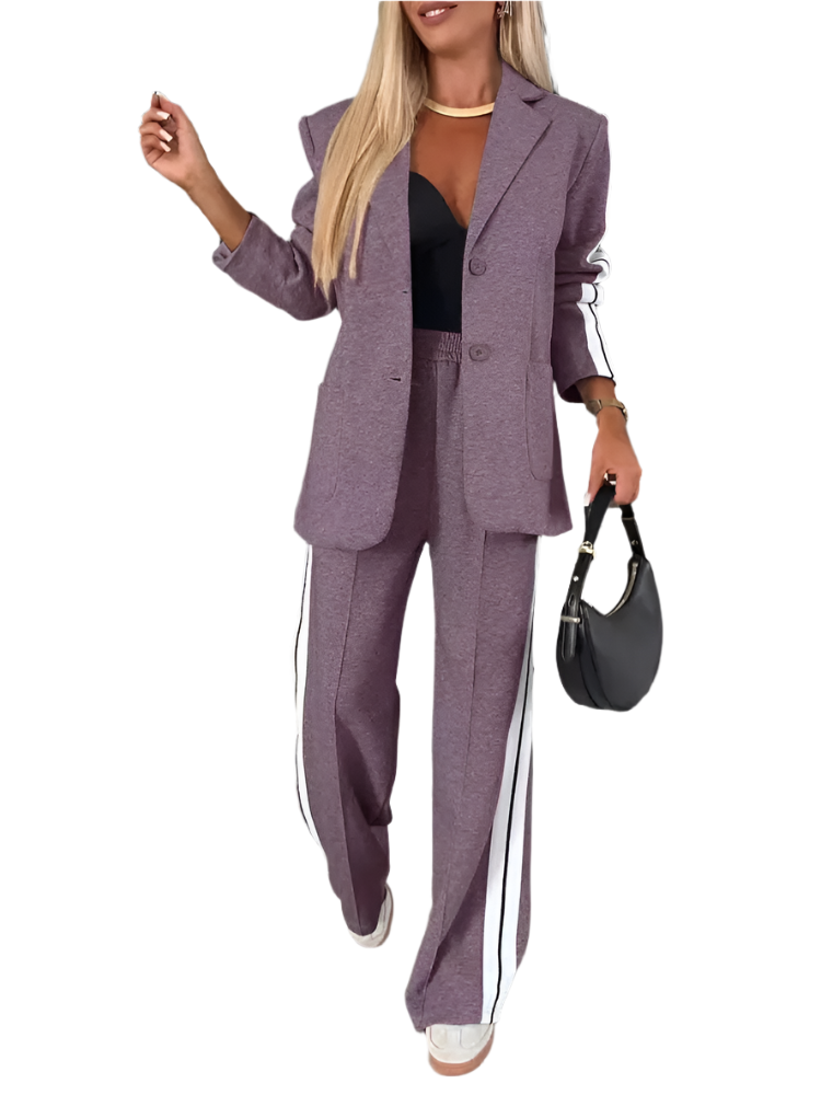 Giulia – Stijlvolle Dames Tweedelige Blouse en Wijde Broek Set
