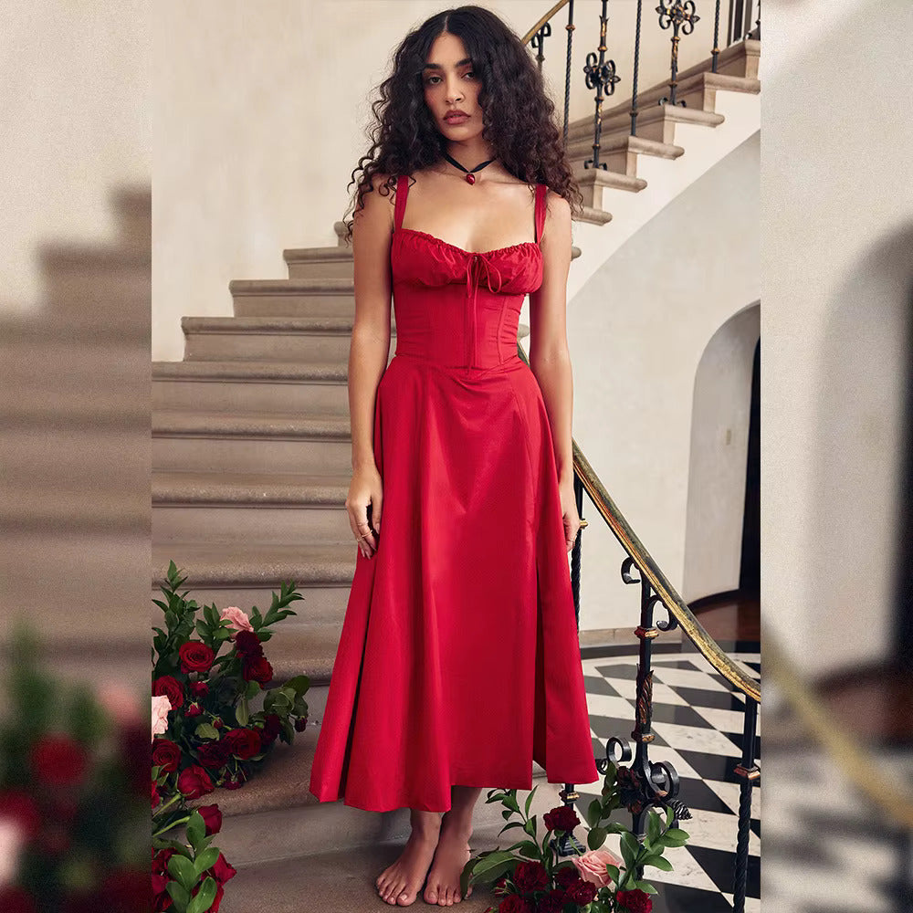 Clara – Dames Zomerjurk met Bloemen en Strikdetail