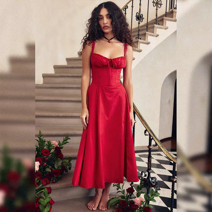 Clara – Dames Zomerjurk met Bloemen en Strikdetail