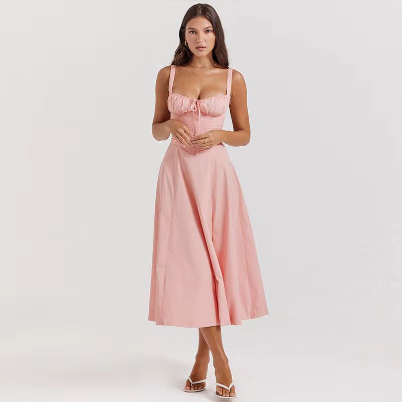 Clara – Dames Zomerjurk met Bloemen en Strikdetail