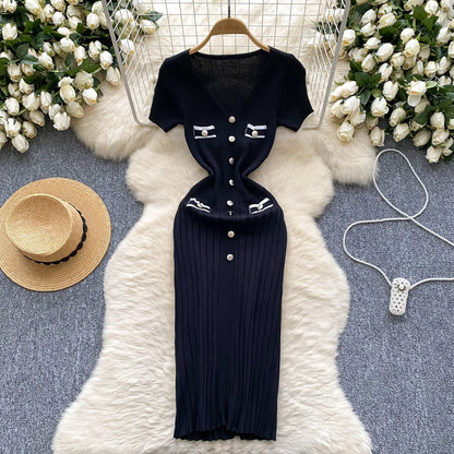 Valeria™ – Elegante Gebreide Bodycon Jurk
