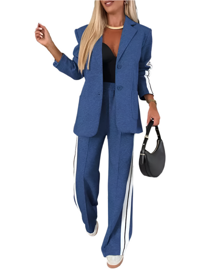 Giulia – Stijlvolle Dames Tweedelige Blouse en Wijde Broek Set