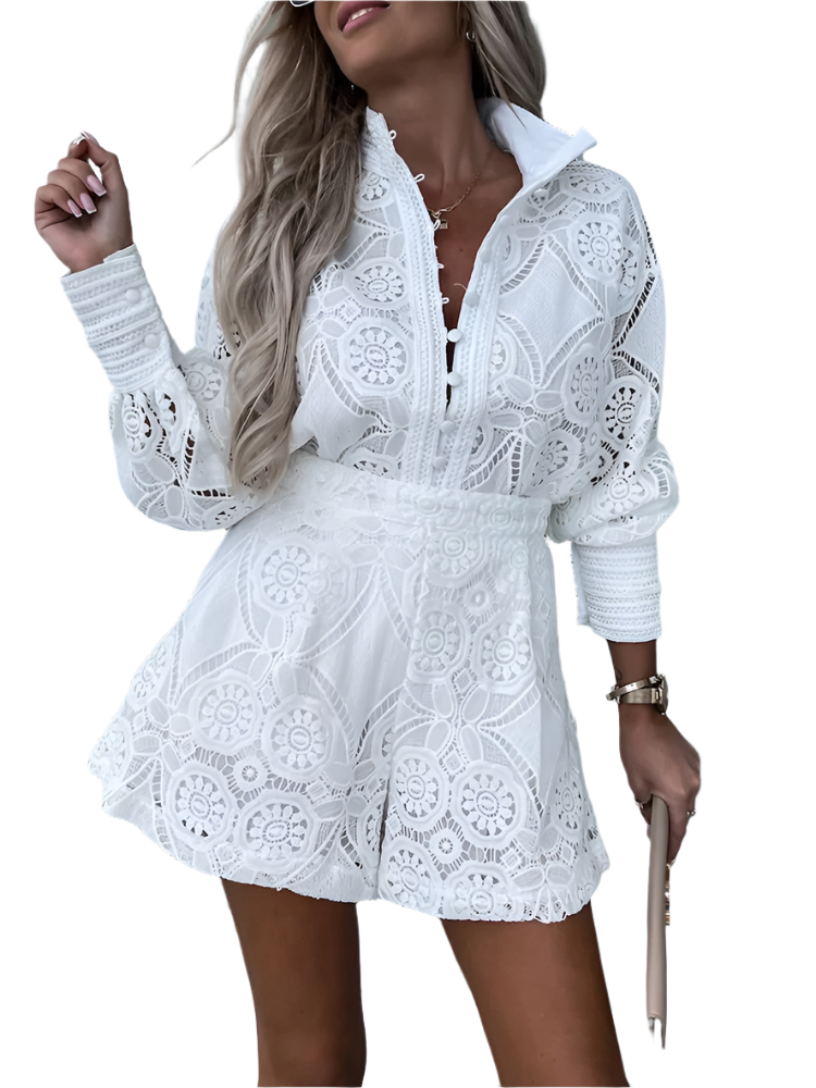 Isabella – Elegante Dames Zomerset met Fijne Kanten