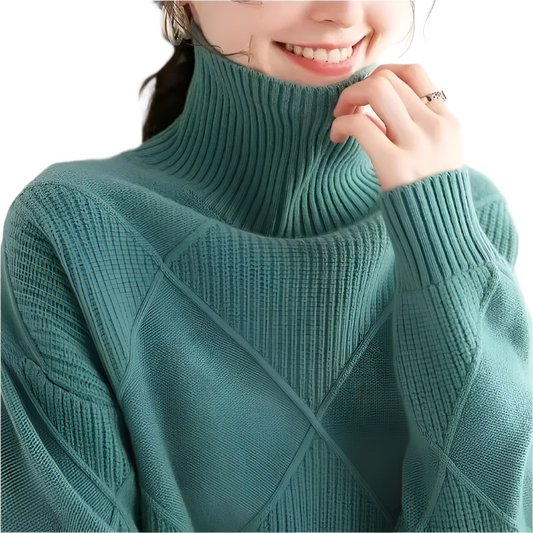 Isabella – Dames Warme Gebreide Coltrui