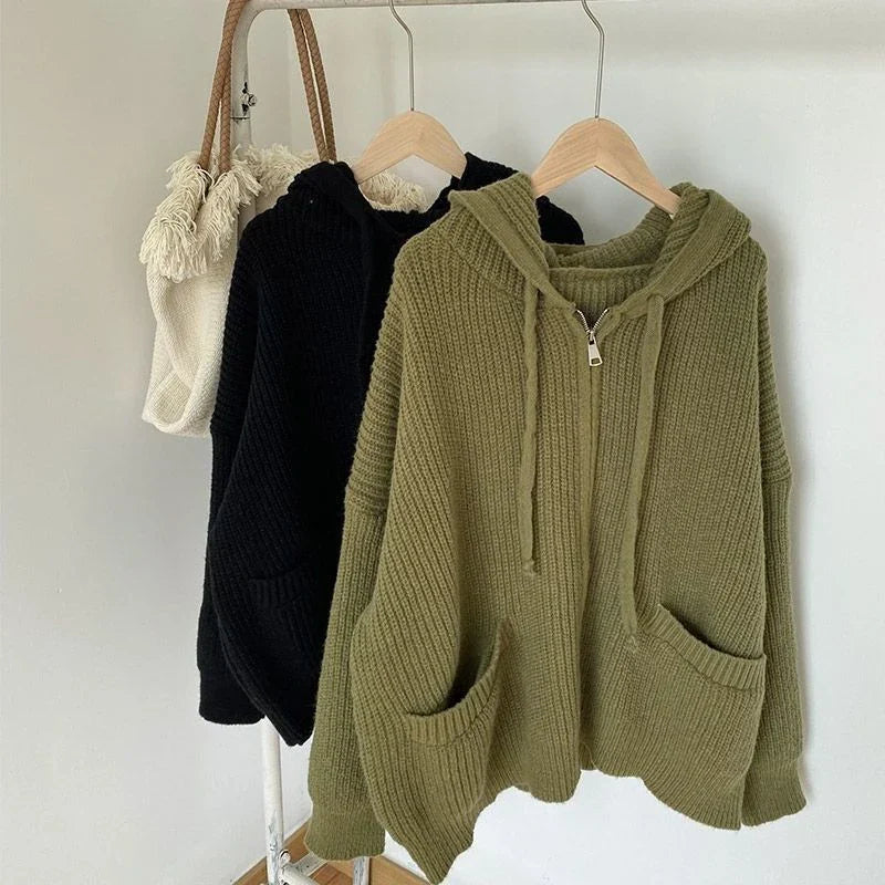 Amélie – Oversized Dames Gebreide Trui met Rits