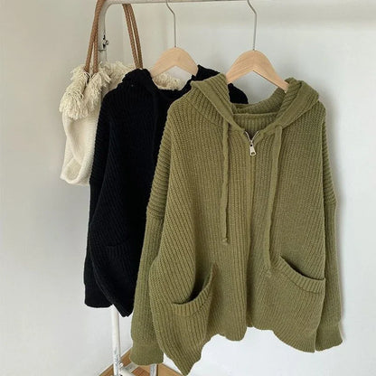 Amélie – Oversized Dames Gebreide Trui met Rits