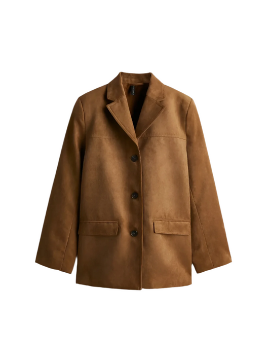 Alessandra – Multifunctionele Suède Blazer voor Dames