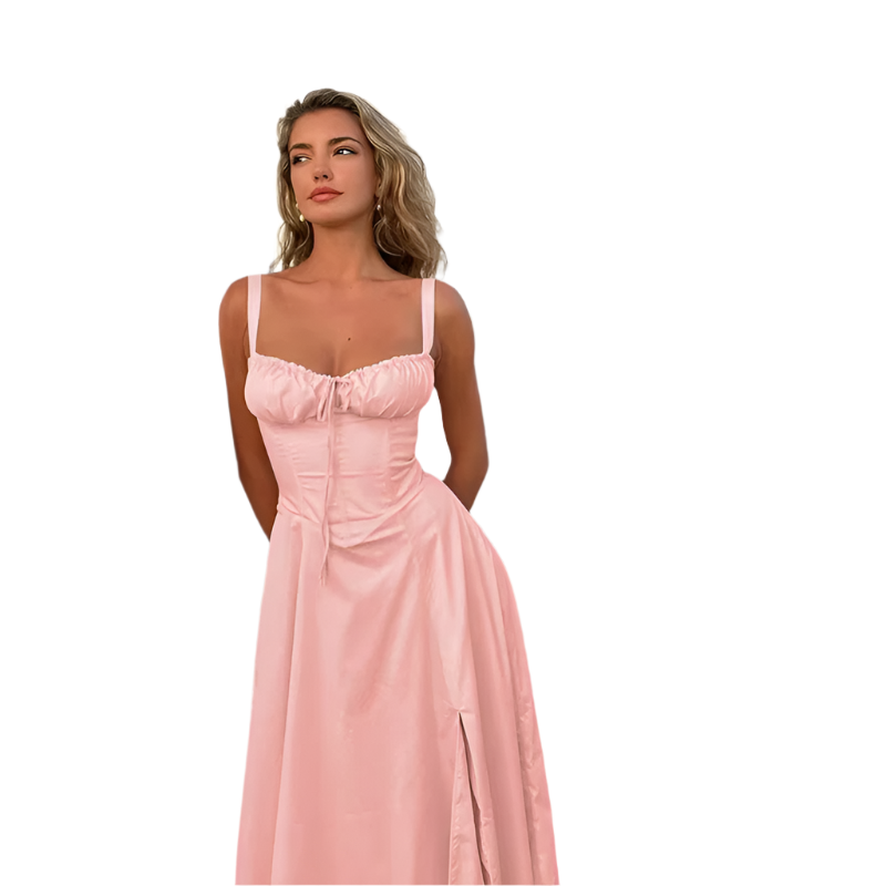 Clara – Dames Zomerjurk met Bloemen en Strikdetail