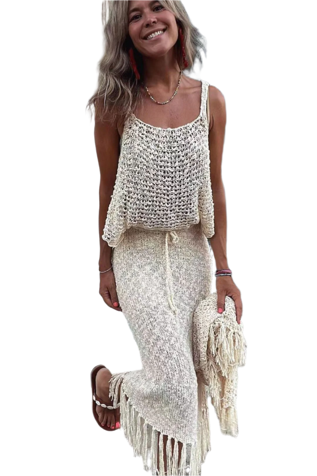 Amara – Bohemian Gehaakte Dames Tweedelige Outfit