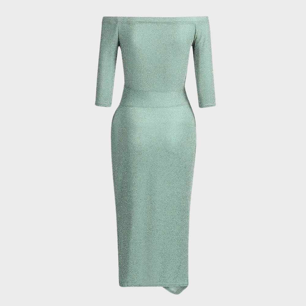 Isabella – Dames Avondjurk met Off-Shoulder en Glitter