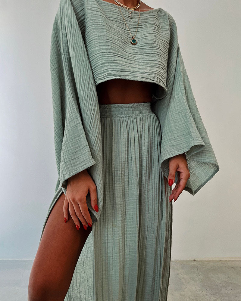 Elena – Boho-Chic Dames Katoenen Rookset