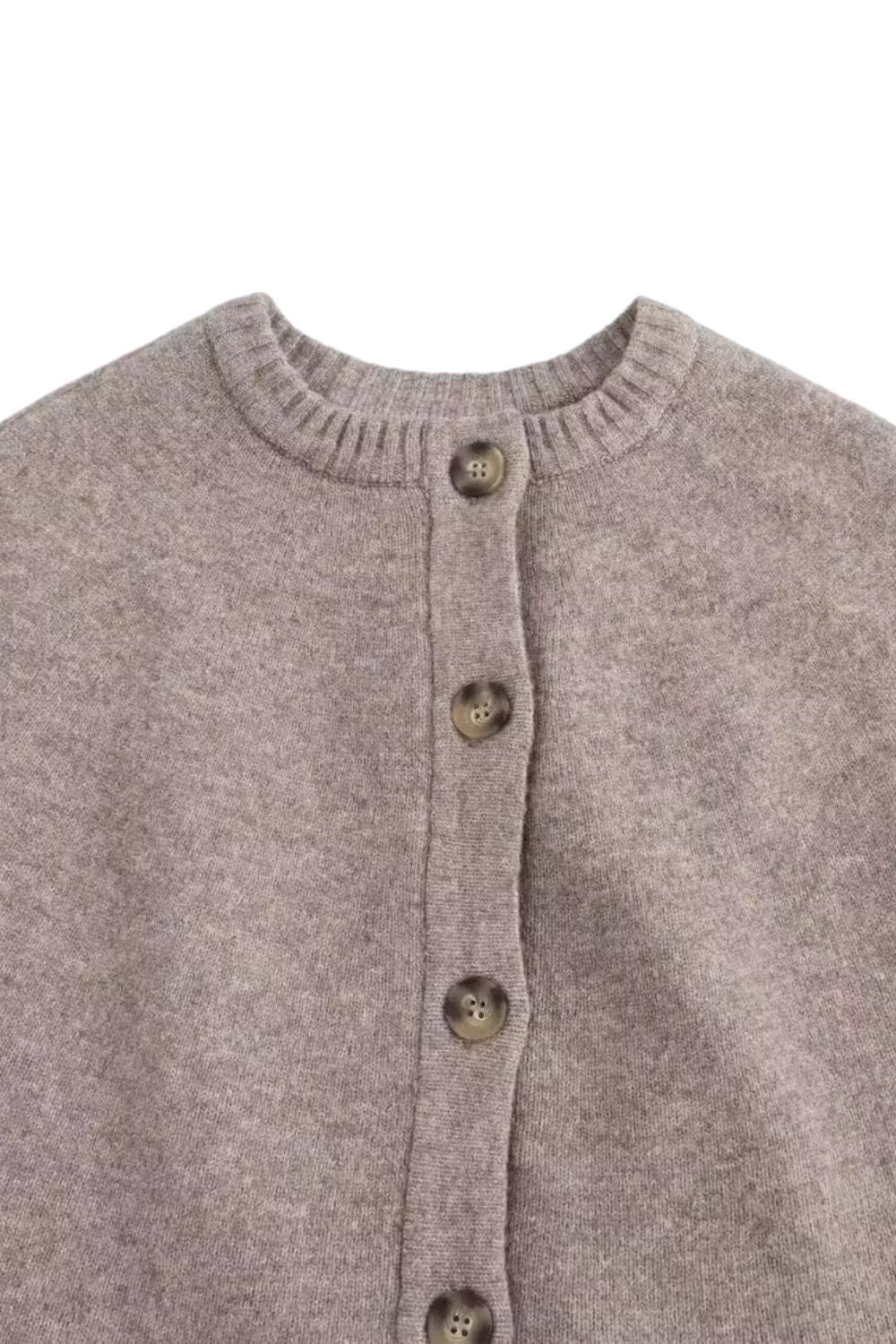 Aurora – Casual Cape-Style Damesvest met Ronde Hals