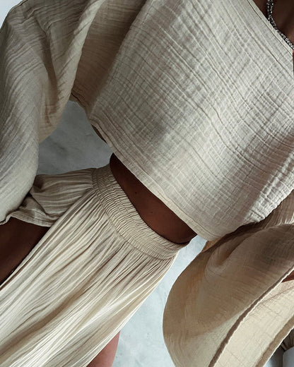 Elena – Boho-Chic Dames Katoenen Rookset