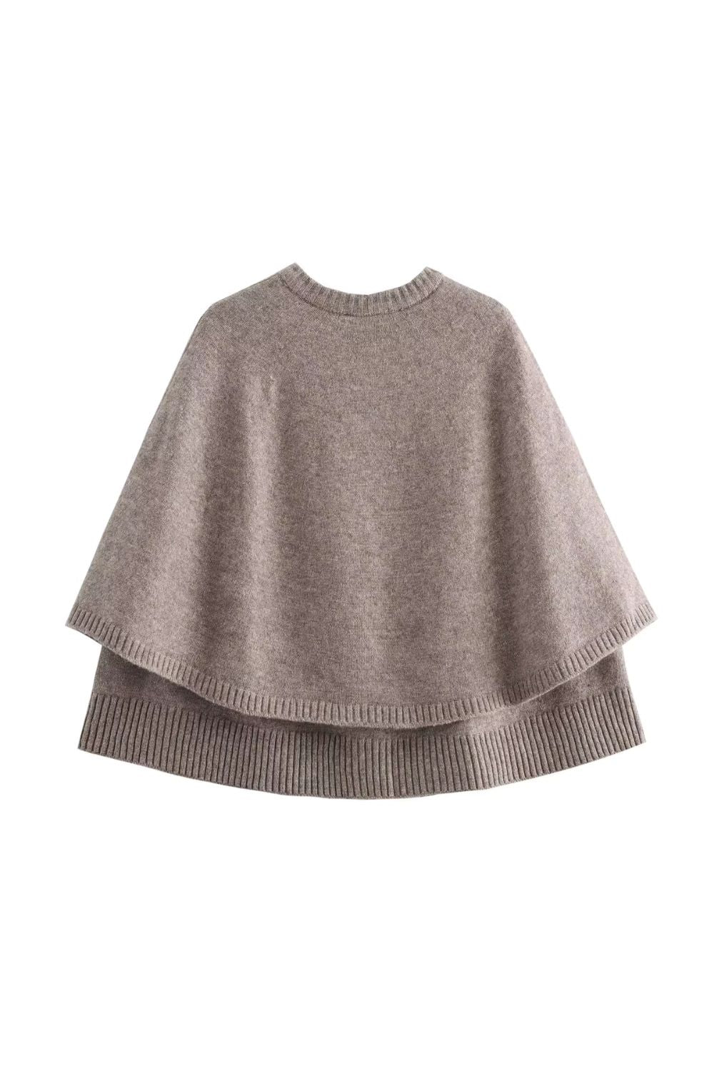 Aurora – Casual Cape-Style Damesvest met Ronde Hals