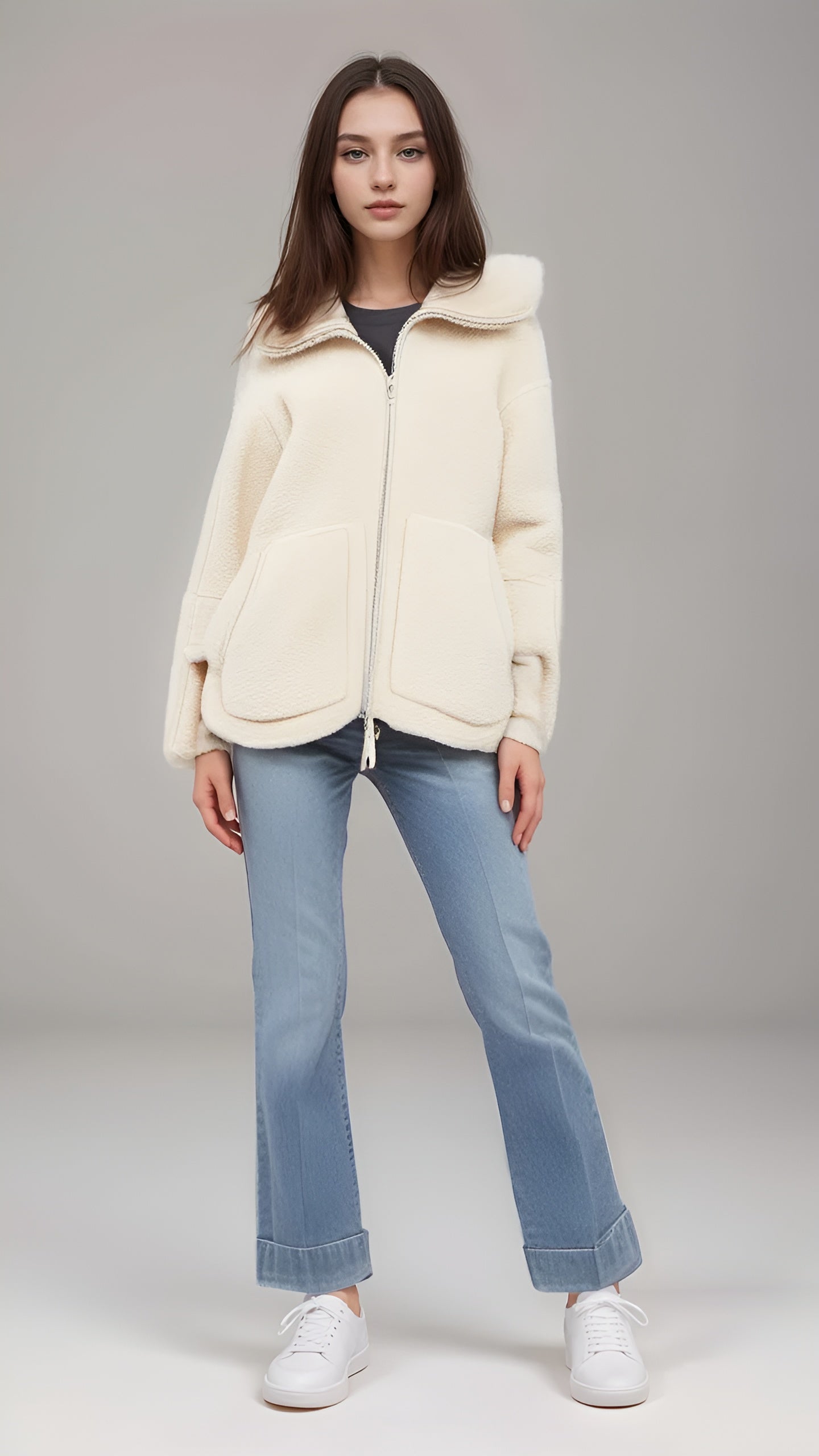 Clara – Warme Teddy Fleece Damesjacket
