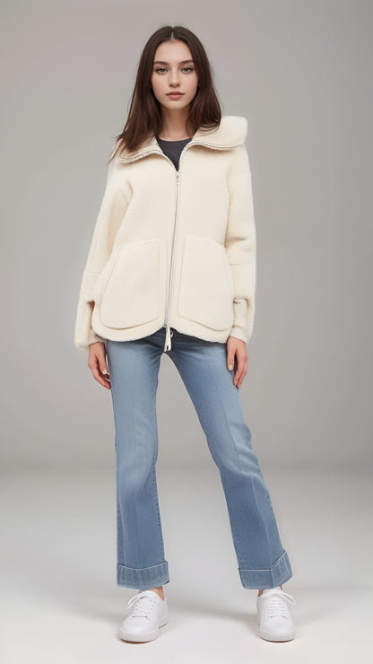 Clara – Warme Teddy Fleece Damesjacket