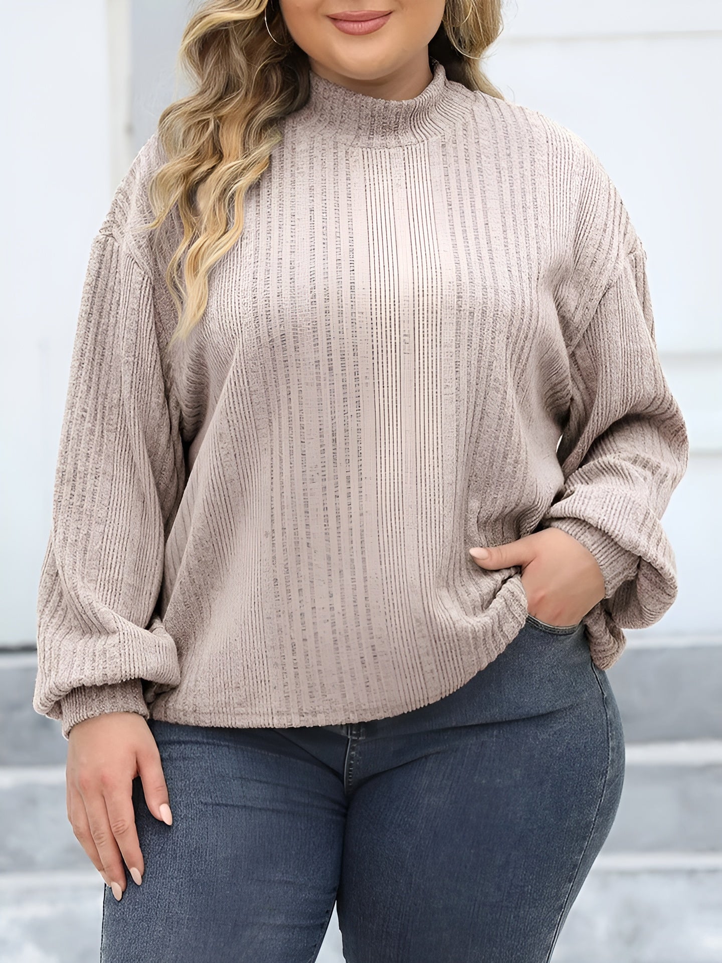 Gianna – Plus Size Women's Turtleneck Sweater