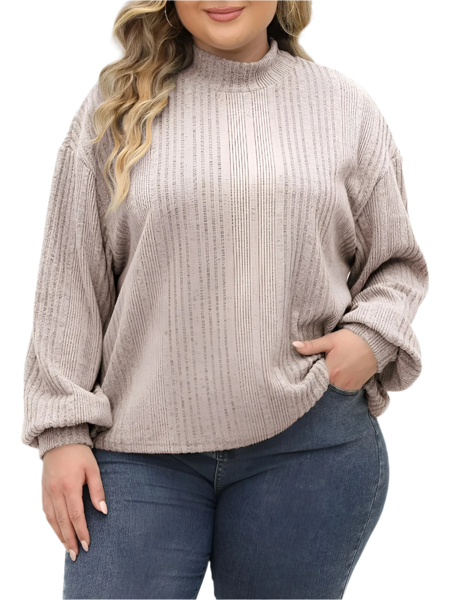 Gianna – Plus Size Women's Turtleneck Sweater