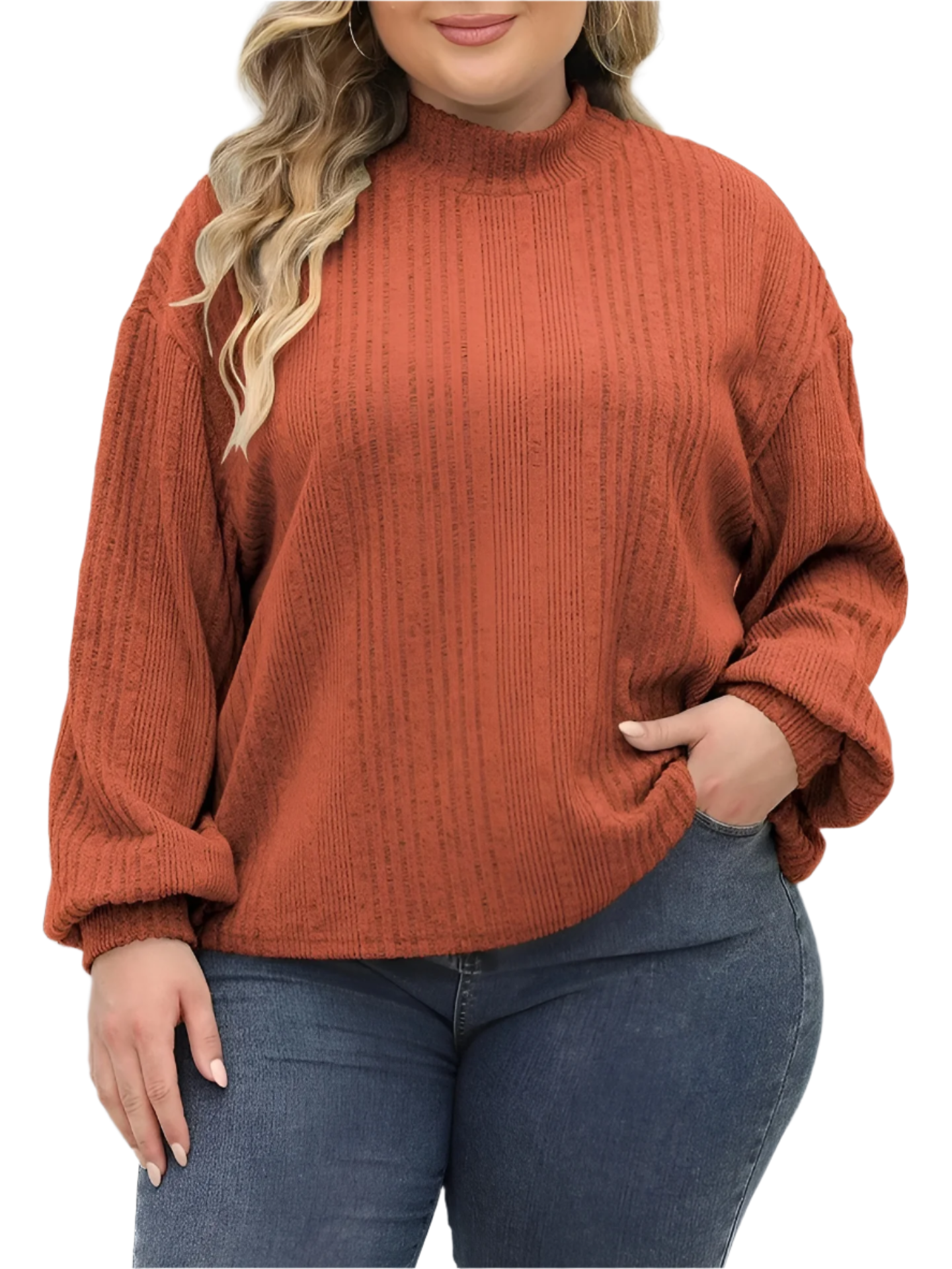 Gianna – Plus Size Women's Turtleneck Sweater
