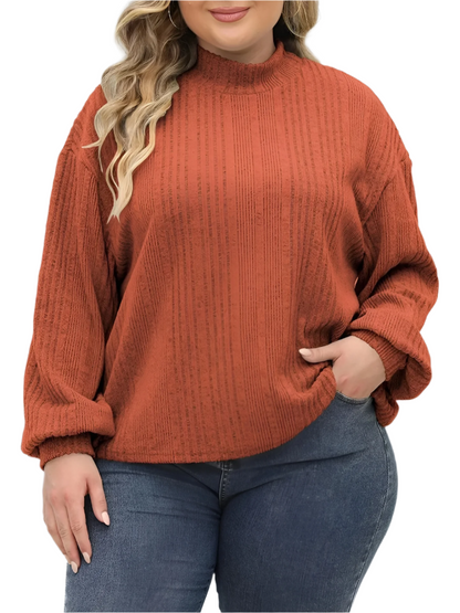 Gianna – Plus Size Women's Turtleneck Sweater