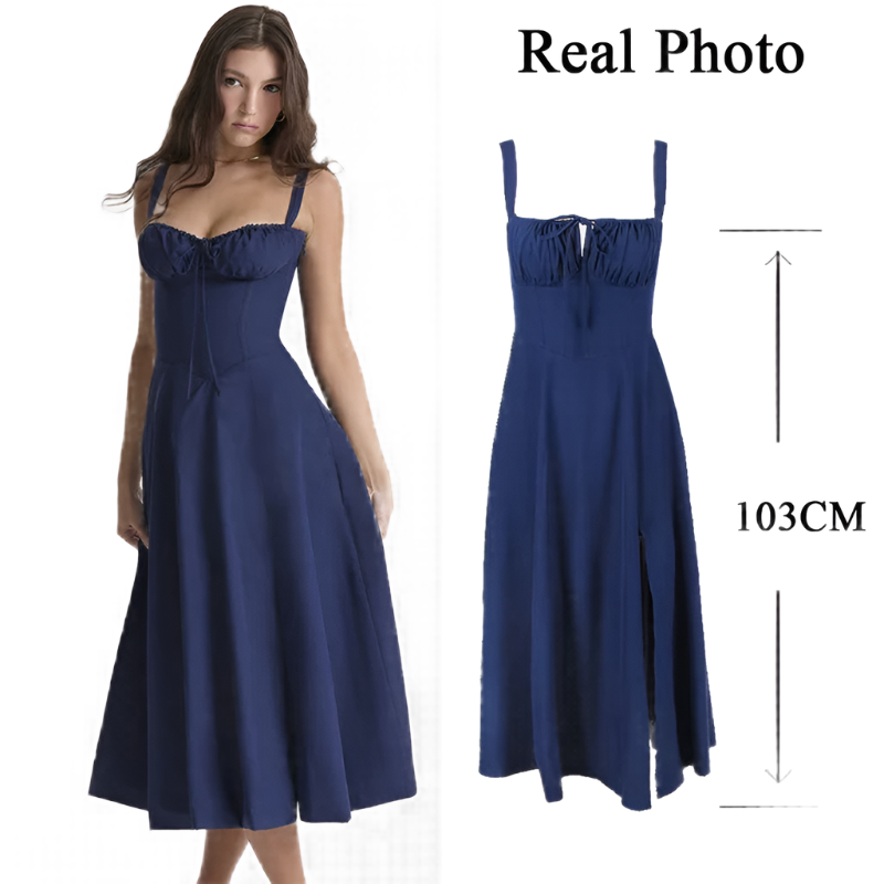Clara – Dames Zomerjurk met Bloemen en Strikdetail
