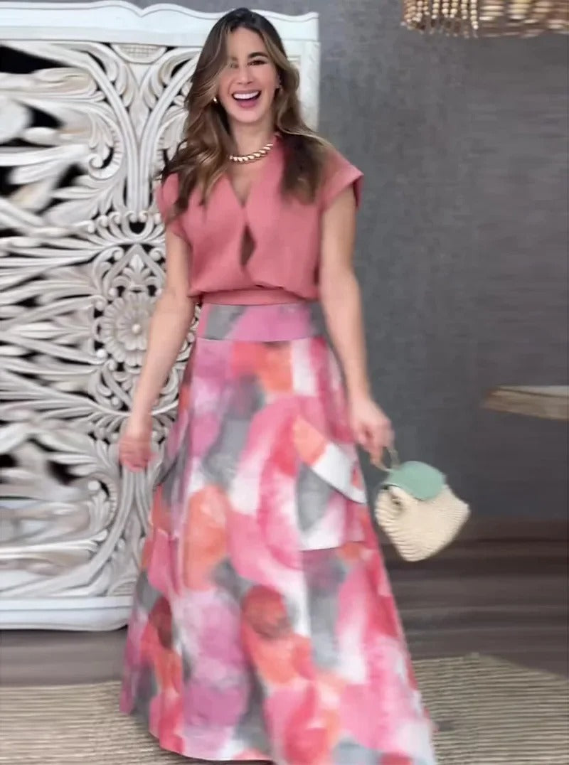 Sofia – Stijlvolle Mouwloze Dames Tweedelige Outfit