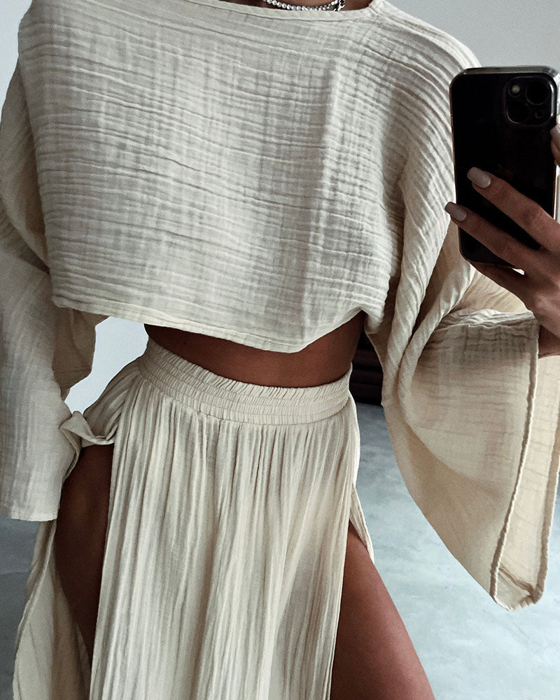 Elena – Boho-Chic Dames Katoenen Rookset