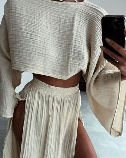 Elena – Boho-Chic Dames Katoenen Rookset